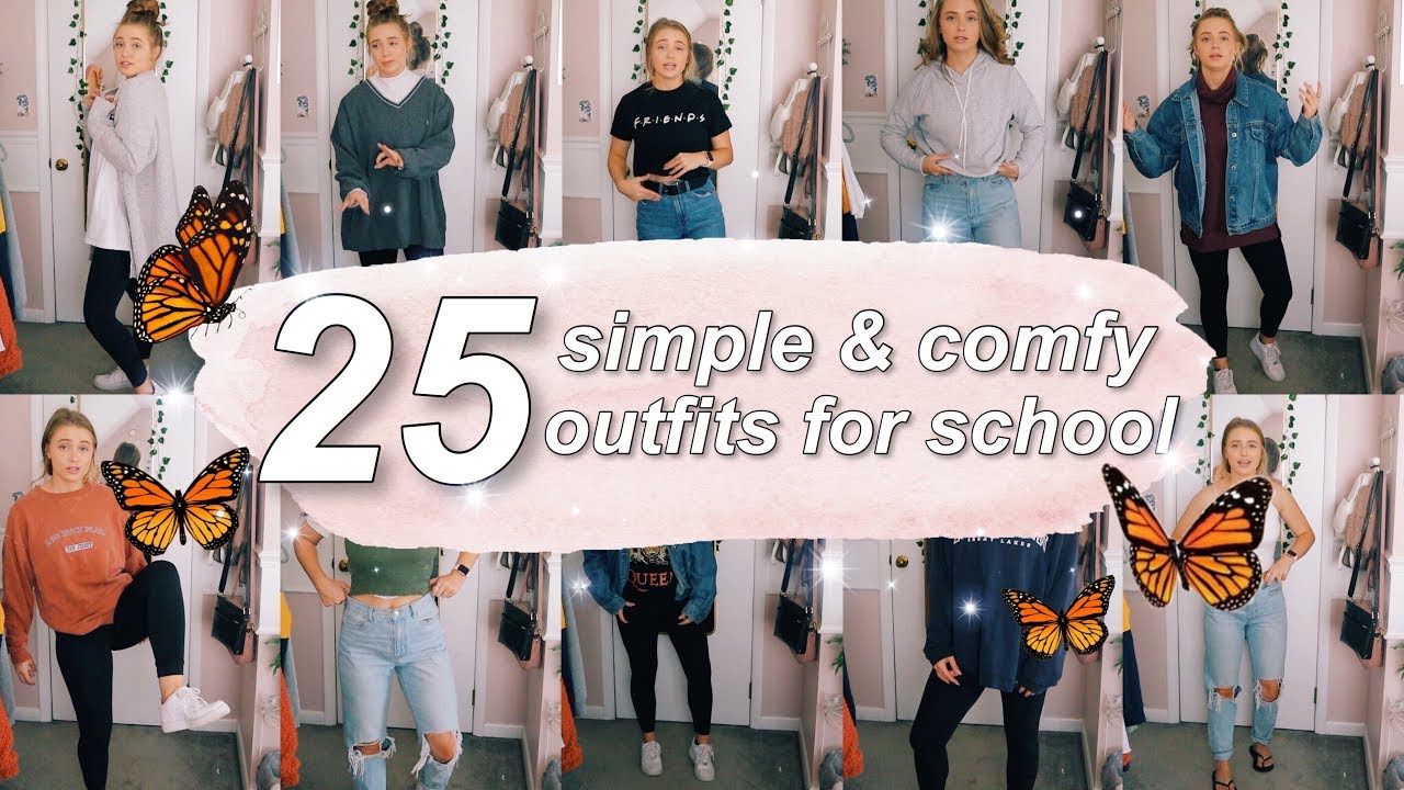 25 SIMPLE & COMFY SCHOOL OUTFITS (ft. what I actually wear in college)