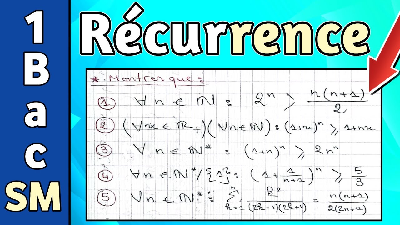 Logique 1Bac SM :  Raisonnement par Récurrence - Exercices Corrigés !!
