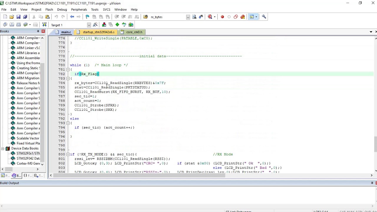 CC1101 - пример работы с STM32F042 (CMSIS)