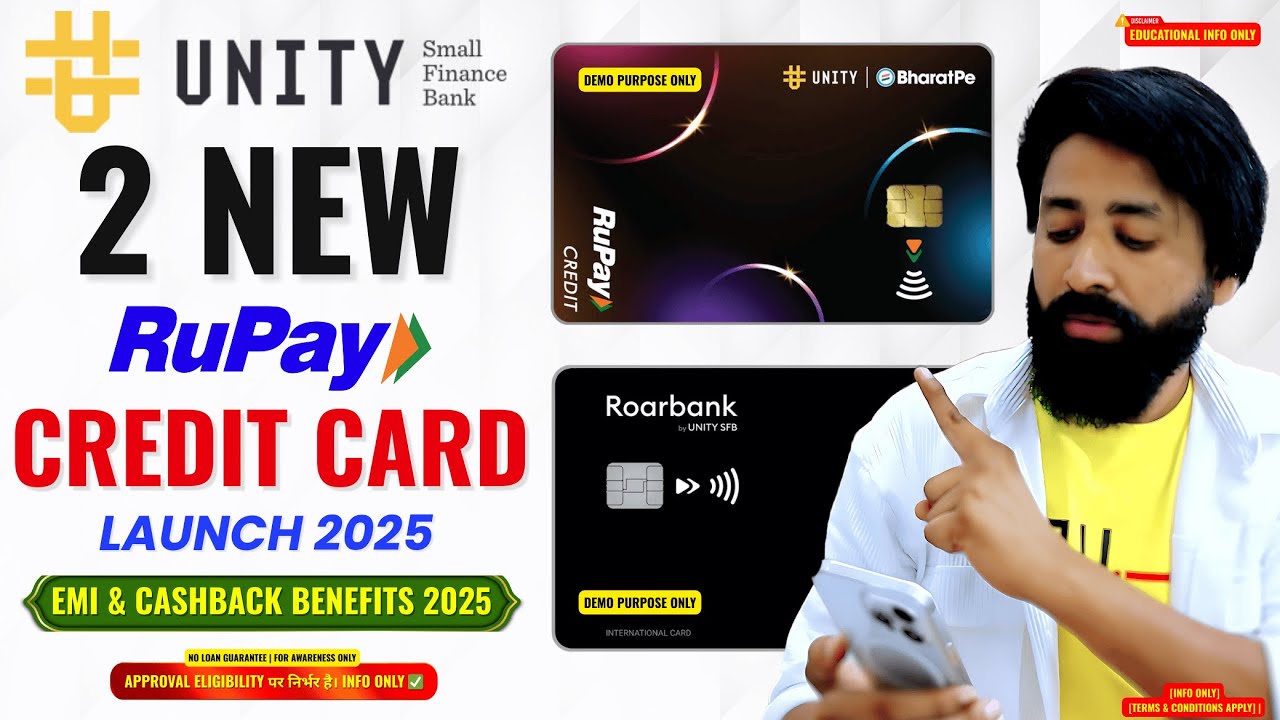 Unity Small Finance Bank RuPay Credit Card 2025, BharatPe EMI Card & RoarBank 2-in-1Credit Card 2025