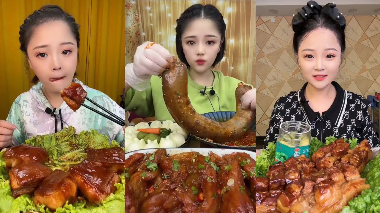 ASMR MUKBANG | Red Braised Pork Belly 