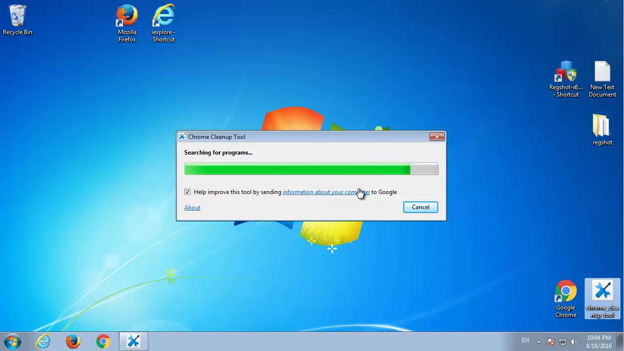 Chrome CleanUp Tool demonstration video