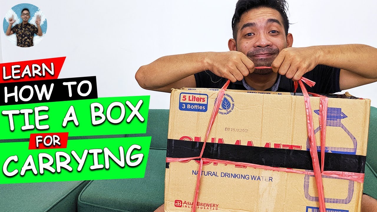 LEARN: How To Tie A Box For CARRYING [Hand Carry Box] | Learn With Putra
