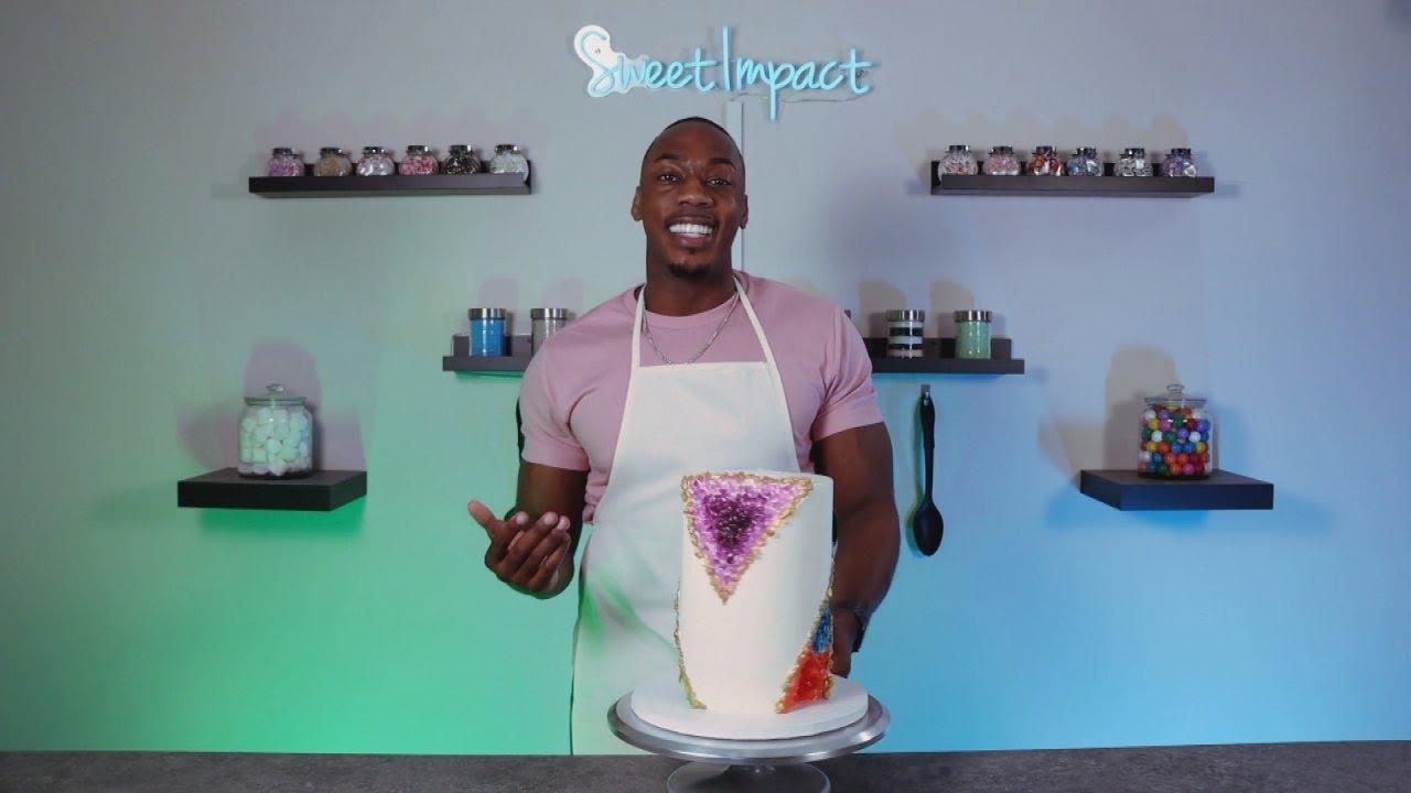 Self-Taught Baker With 2M TikTok Followers Makes SUPER Impressive Geode Cake