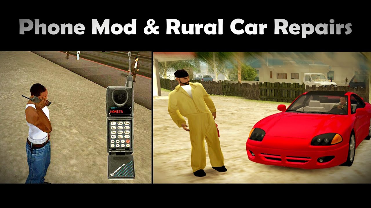 GTA San Andreas Phone Mod & Rural Car Repairs