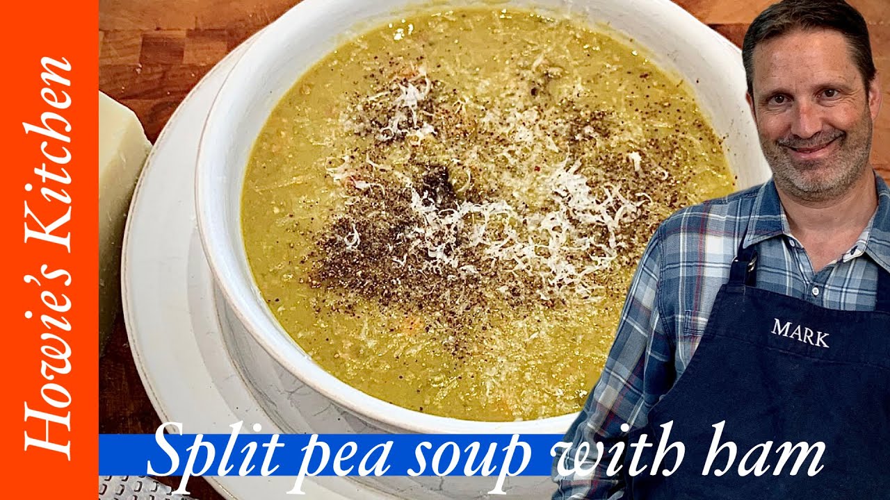 Easy split pea soup crock pot recipe with ham