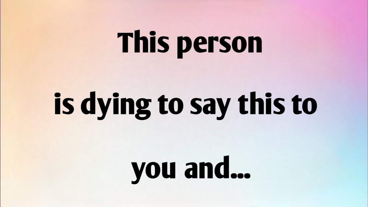 THIS PERSON IS...