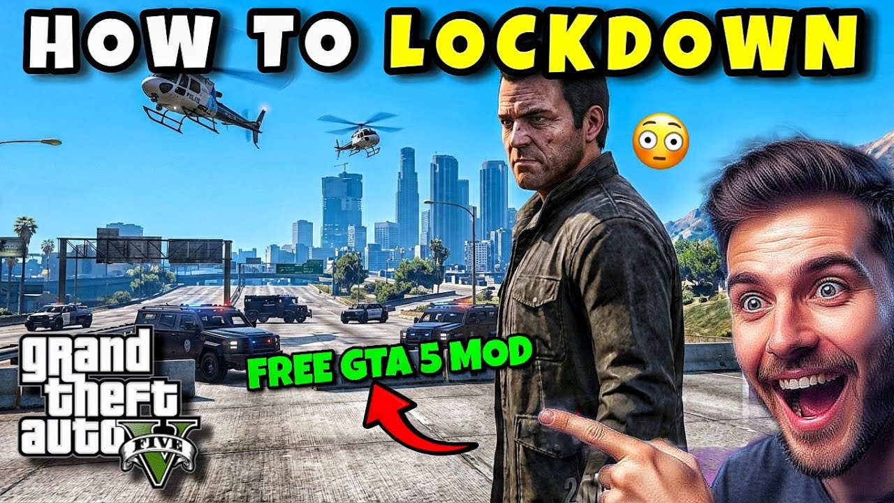 How to Lock Down the Entire City in GTA 5 | Full Strike Day & Road Block Mod | GamenMods