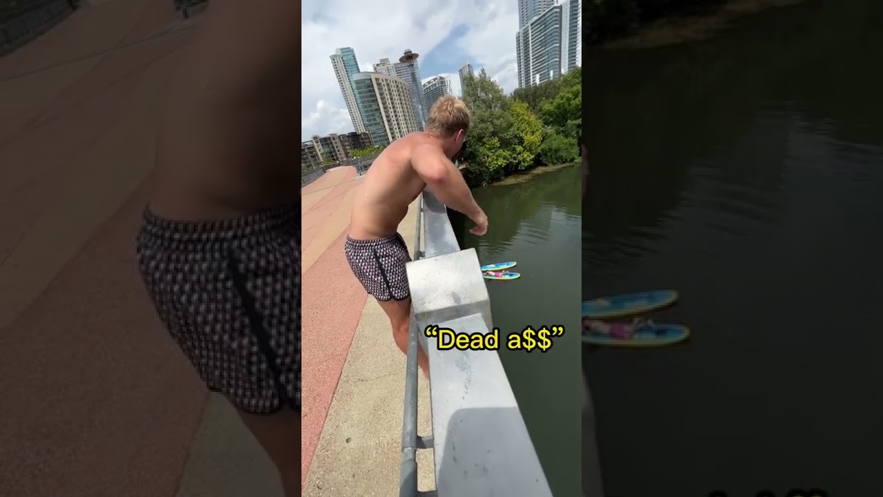 БЕЗУМНЫЕ ПРЫЖКИ С МОСТА!! (40+ ФУТОВ)