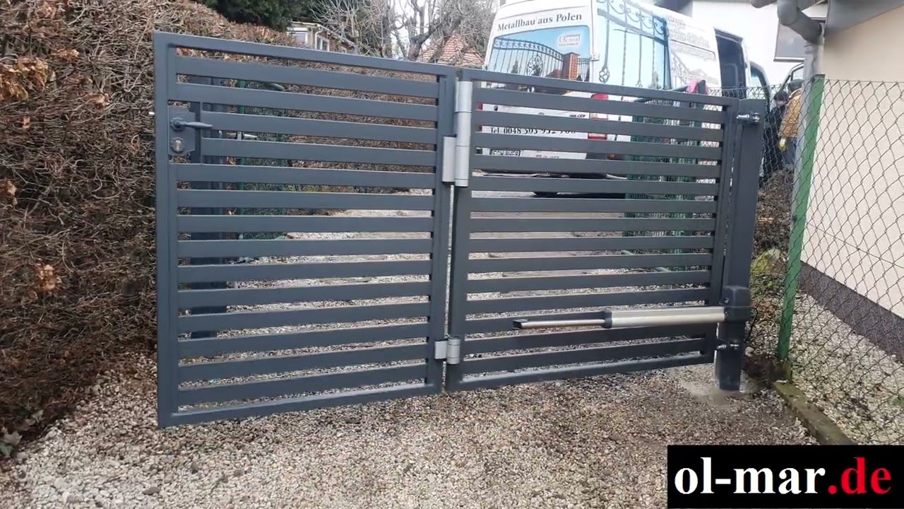 Einflügeliges Tor mit integrierter Pforte | Brama jednoskrzydłowa ze zintegrowaną furtką