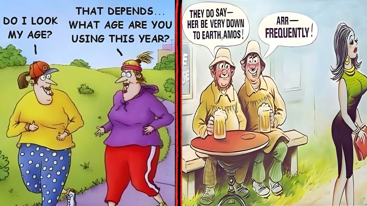 Hilarious Comic Strips 🤣 Age,  & Pub Banter – Comics That’ll Make You Burst Out Laughing!  (Part 6)