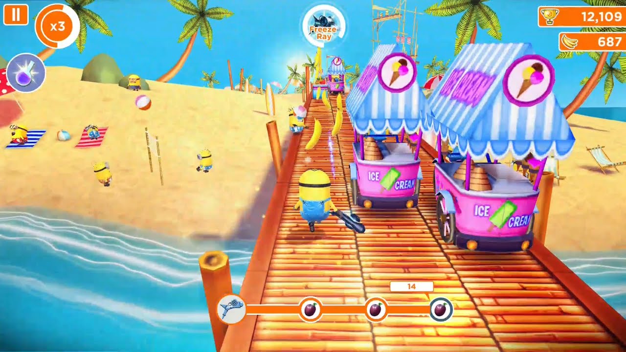 Despicable Me: Minion Rush - Minion Beach Gameplay