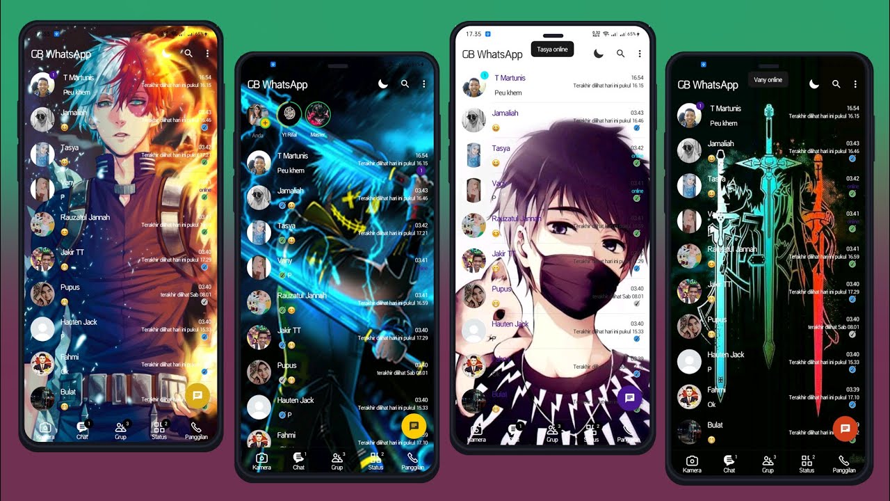 Tema GB WhatsApp Kartun Anime, Lucu dan Keren Terbaru 2020
