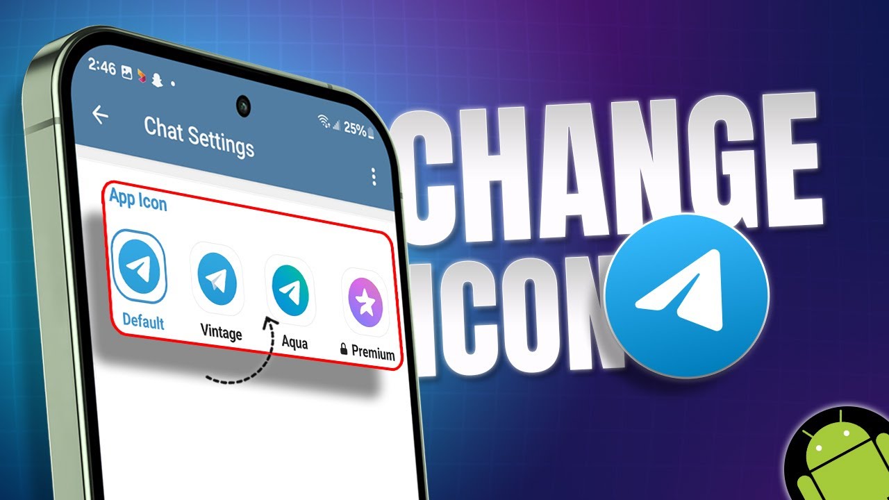 How to Change Telegram App Icon Officially on Android | Set Different Icon for Telegram App