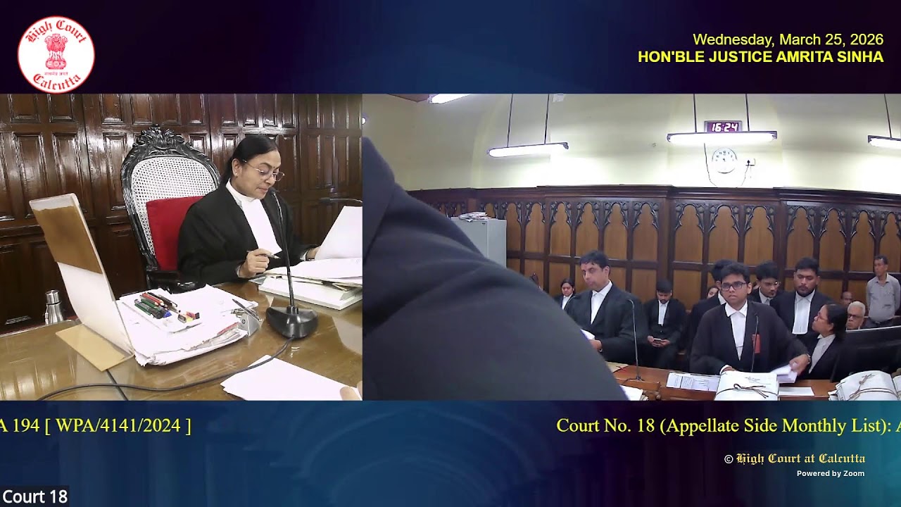 25 March 2026 | Court No. 18 | Live Streaming of the Court proceedings