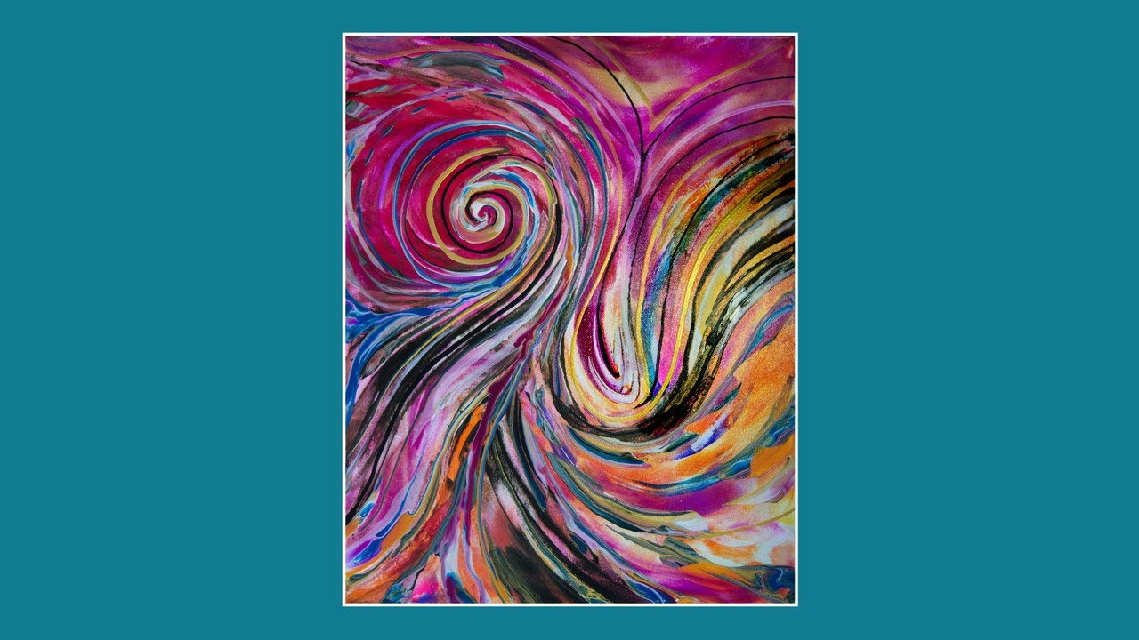 #10,197 Layers, Mark making & Transfers Fluid Acrylics Painting 10.25.2025