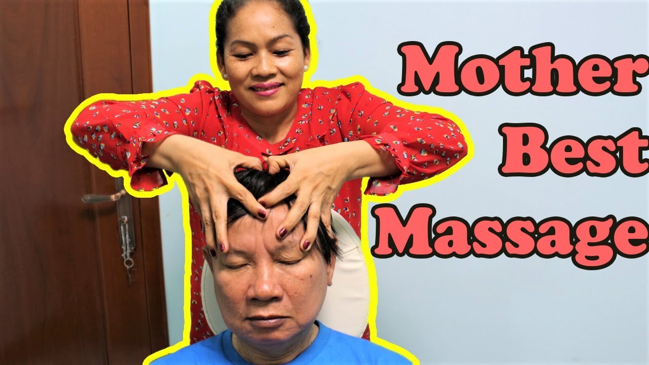 Head Massage by Mother to Father !!! ASMR Relaxing Massage