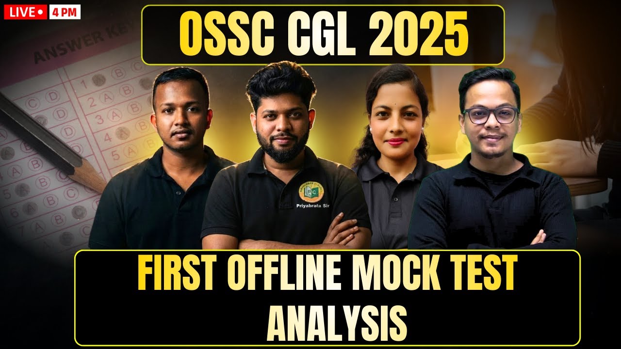 🎯OSSC CGL 2025 || FIRST OFFLINE MOCK TEST ANALYSIS ||  #ossc #cglexam #bidyasagarclasses_ossc