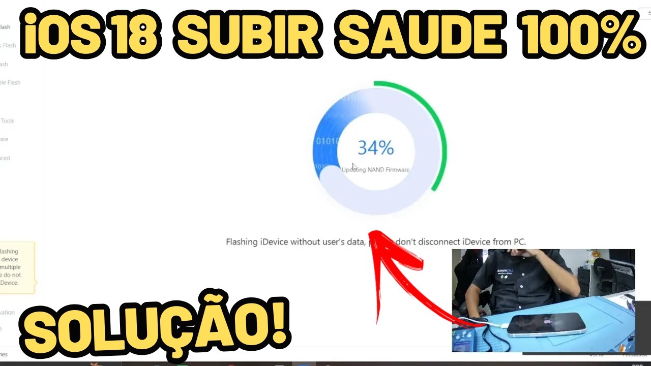 COMO RESOLVER ! COMO SUBIR A SAUDE DA BATERIA PARA 100% NO IOS 18 | IPHONE |  JC V1SE