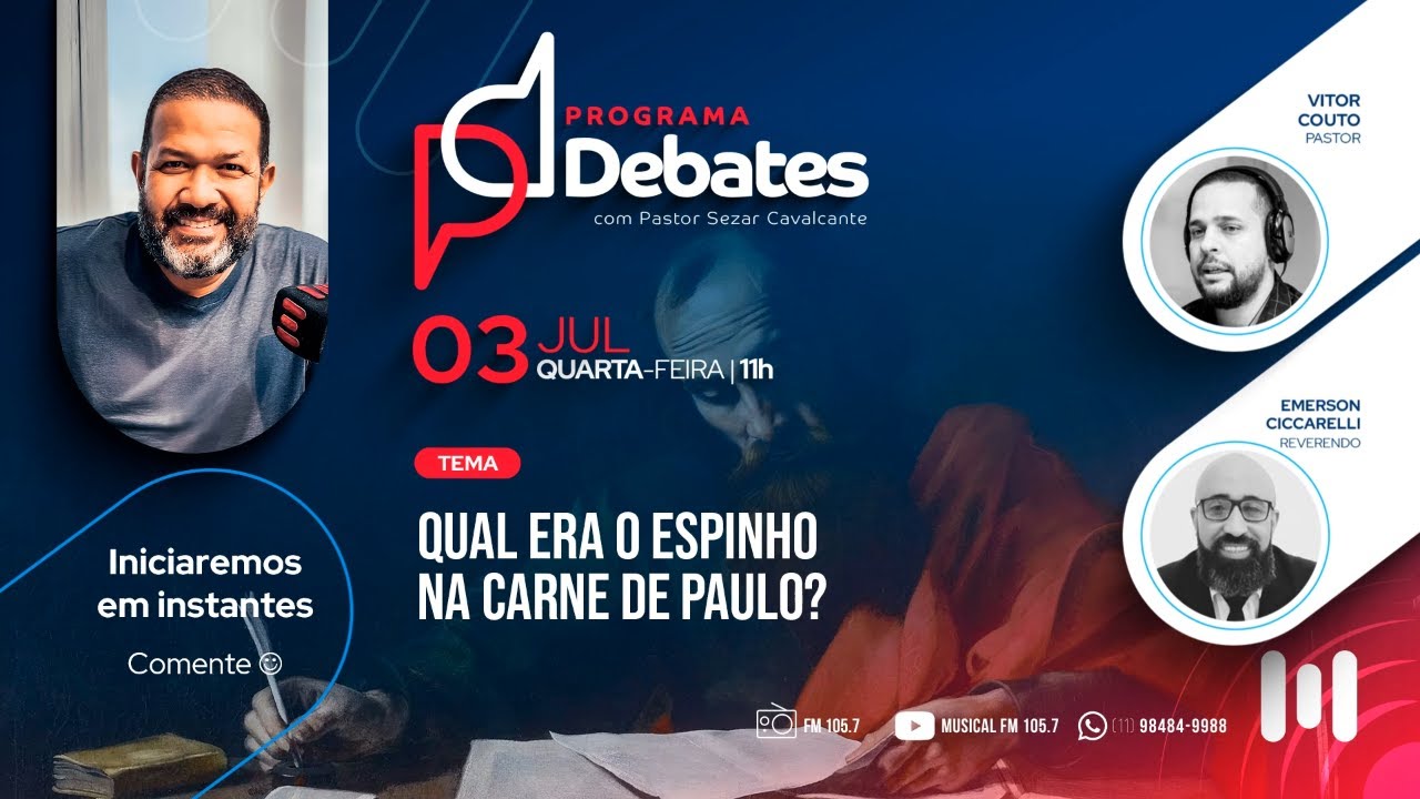 Qual era o espinho na carne de Paulo? -  Pr Vitor couto X Rev. Emerson Ciccarelli