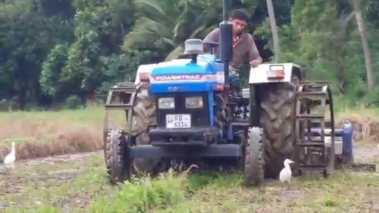 Rotopuddler testing with Escorts Powertrac 439DSPlus Sri Lanka    2014 11 28