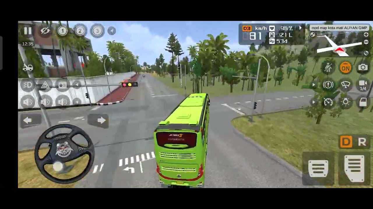 Green Volvo in heavy driver 