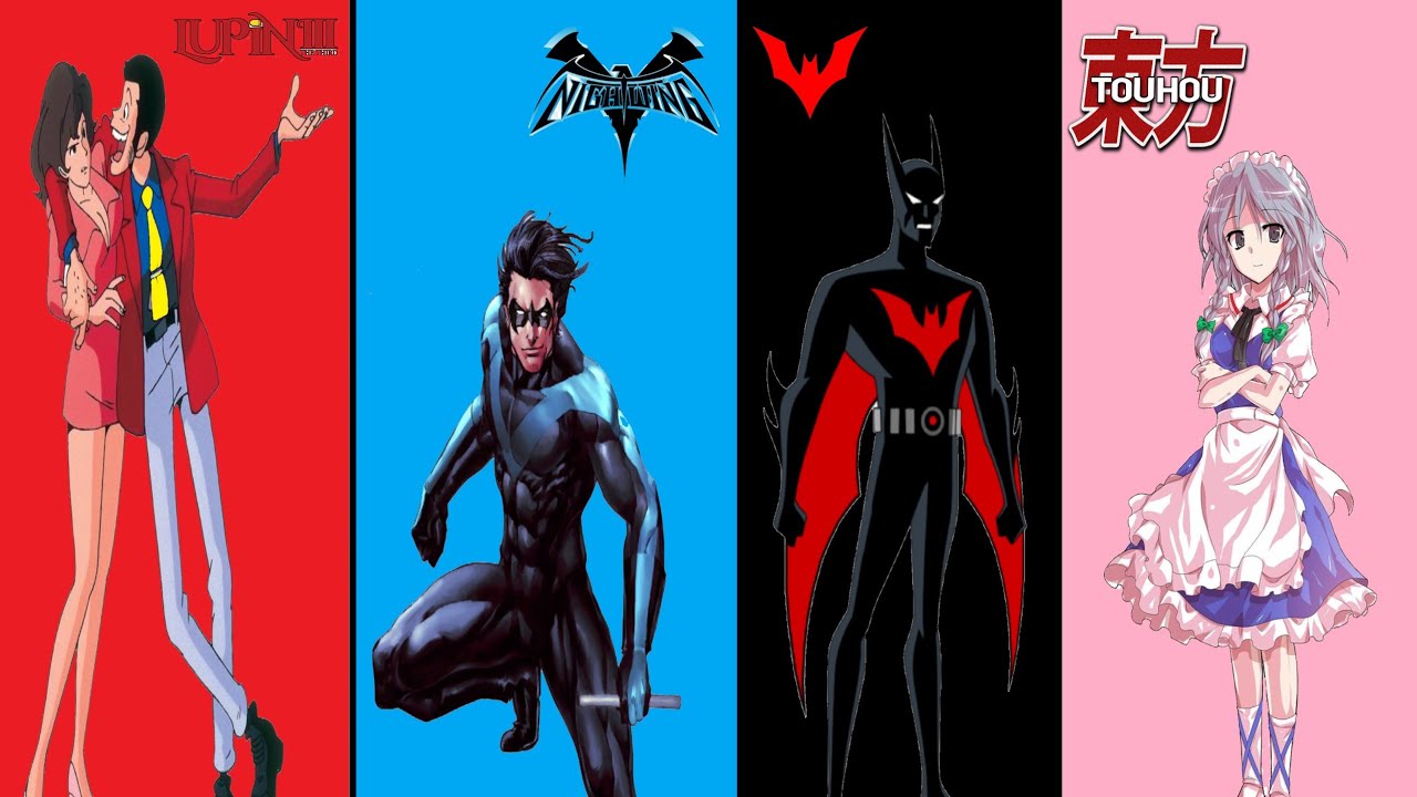 MUGEN Tag Team Arcade Gameplay - Lupin the 3rd, Nightwing, Batman Beyond & Sakuya Izayoi (Touhou)