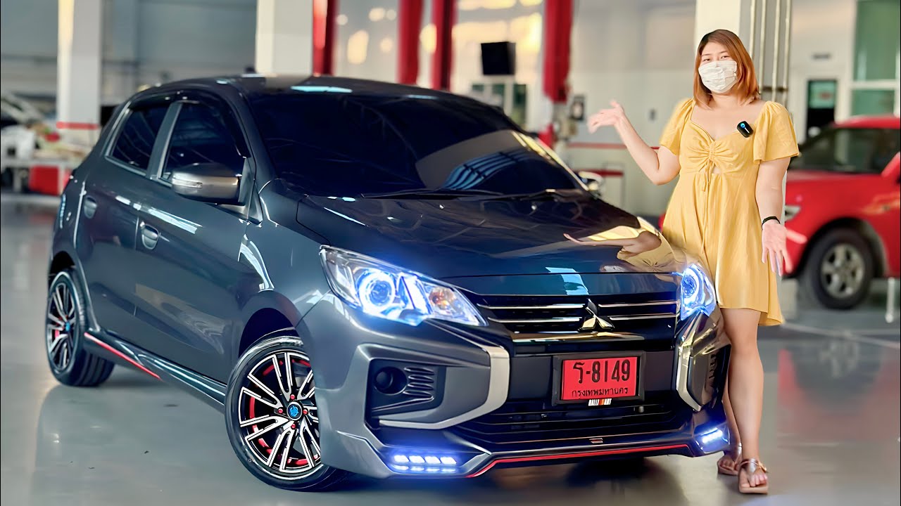 รีวิว Mitsubishi Mirage Active CVT 2024 สีเทาดำ 509,000 บาท แต่งจัดเต็ม ดาวน์ 53,200฿ ผ่อน 6,291 บาท