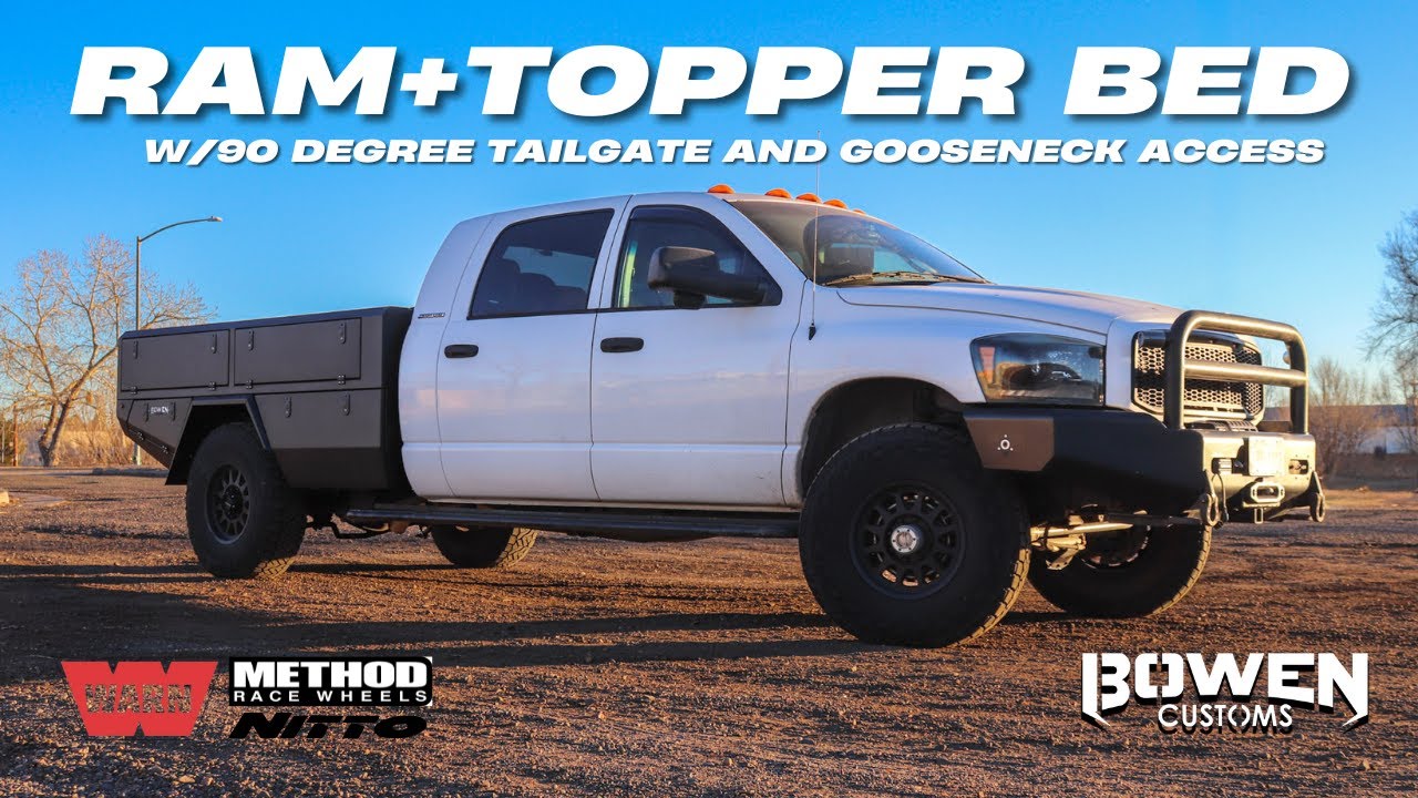 Fully Installed Custom Topper Bed On a Stretched 8' Ram MegaCab l Bowen Customs