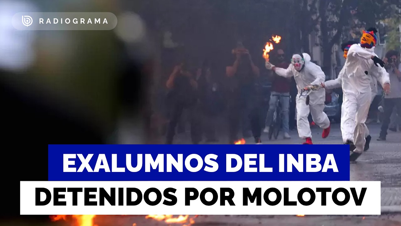 Exestudiantes del INBA detenidos por lanzar molotov a Carabineros cuando iban en cuarto medio