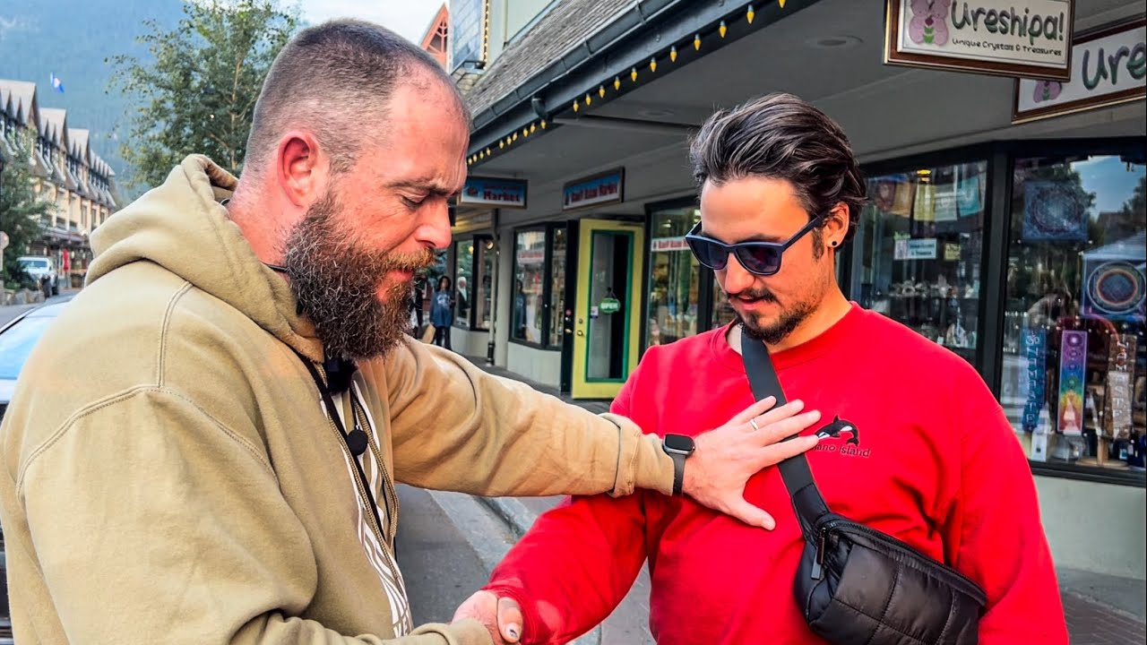 Backslidden man asks for prayer in Banff | Rocky Mountain preaching 