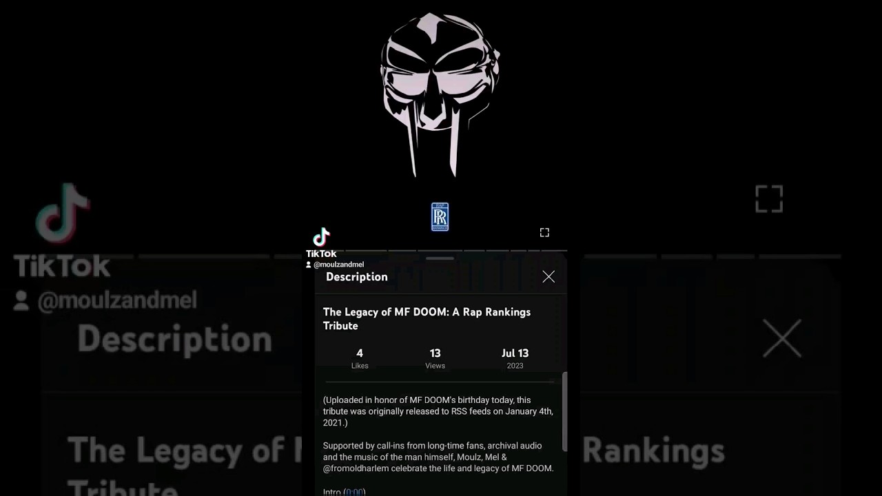 The Legacy of MF DOOM. Out now. #shorts #hiphop #podcast #MFDOOM
