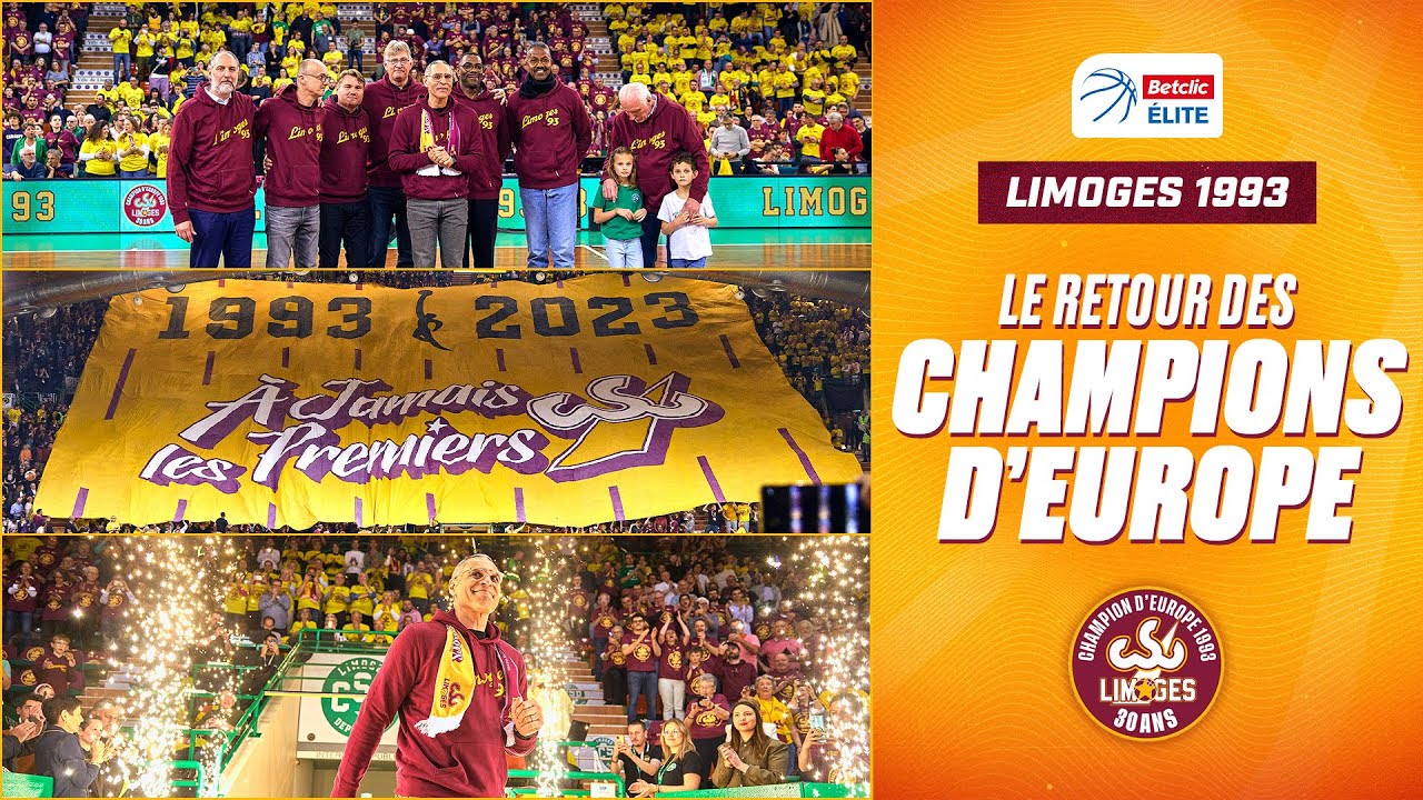 🏆 Limoges Champion d'Europe 1993 : 30 ans après, le retour d'une partie des héros à Beaublanc !