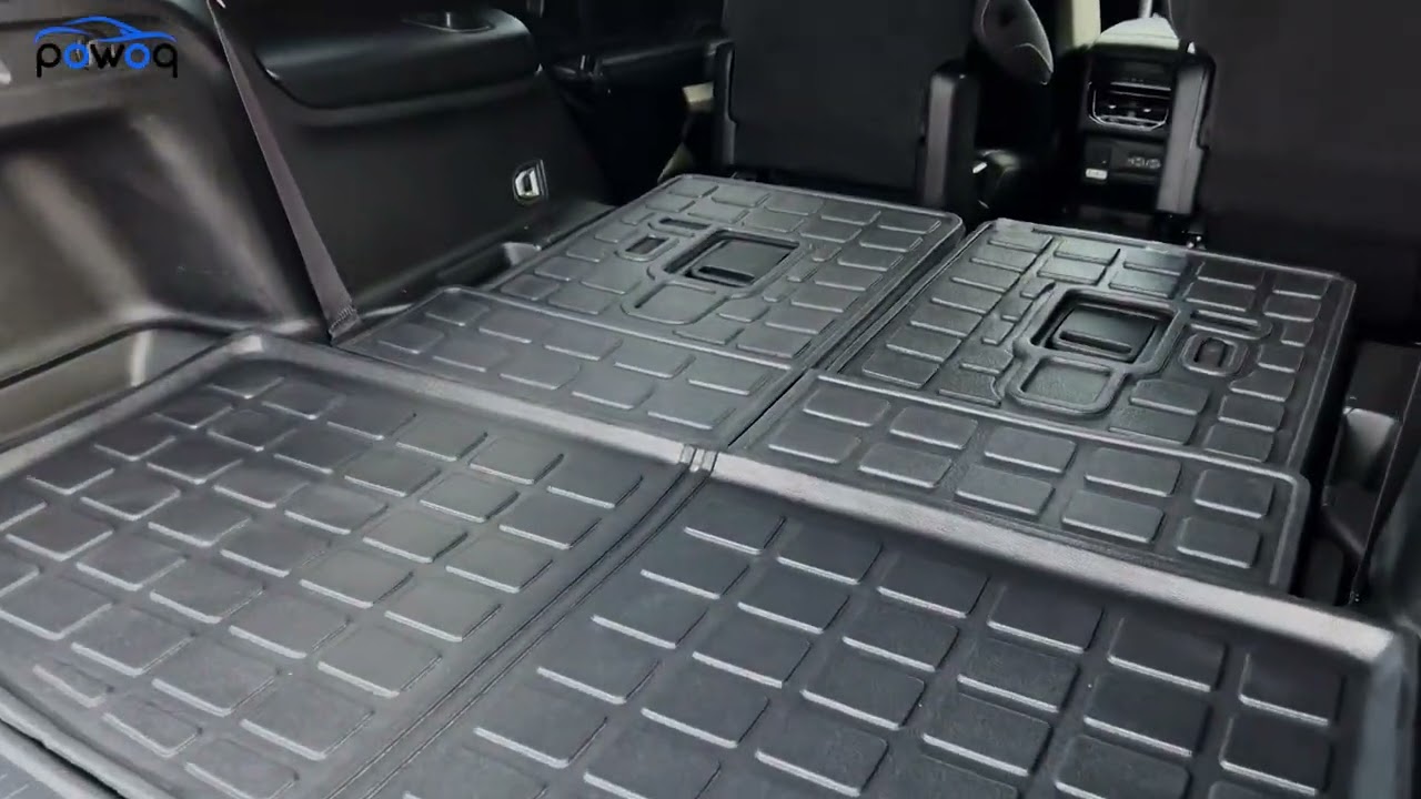 powoq Fit 2021-2023 Jeep Grand Cherokee L Cargo Mat Backrest Mat Show