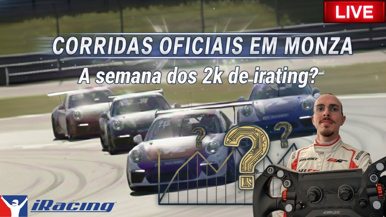 AO VIVO  - iRacing 🏁 - PORSHE CUP - mantemos os 2k de iRating? #2
