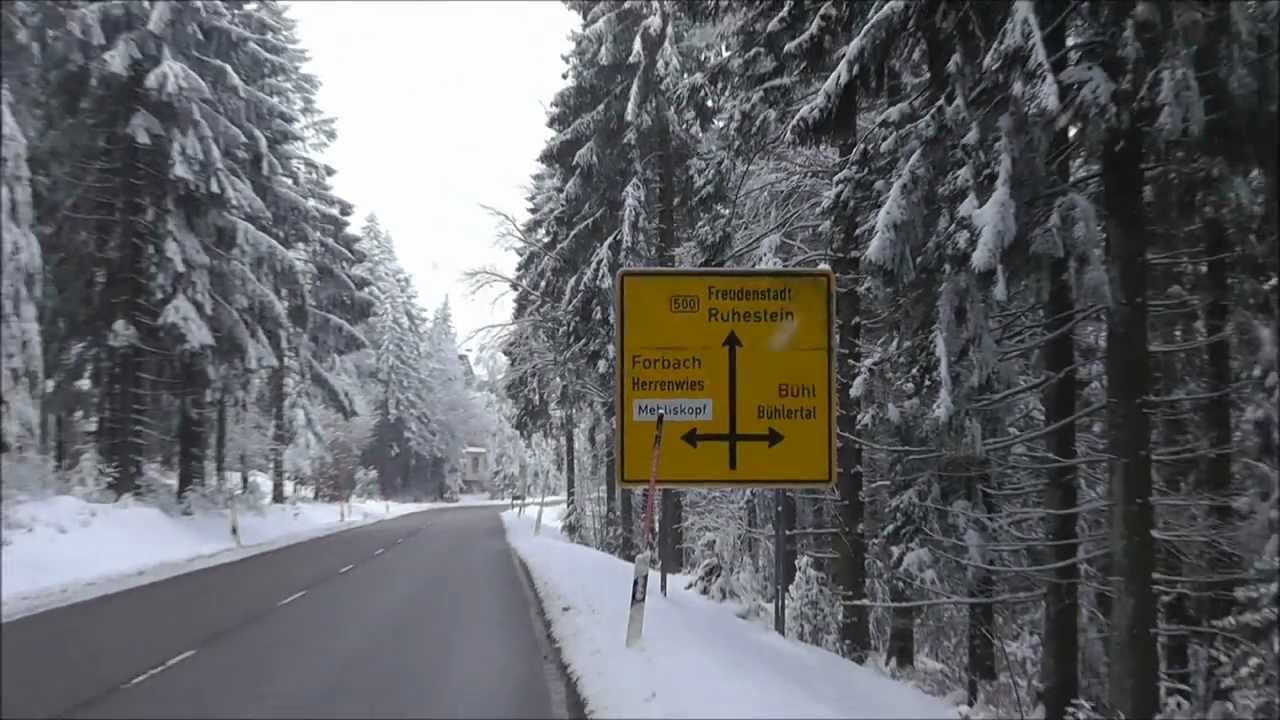 Bühlertal Schwarzwaldhochstraße im Winter zwischen Bühlerhöhe und Sand am 25.+26.01.2013