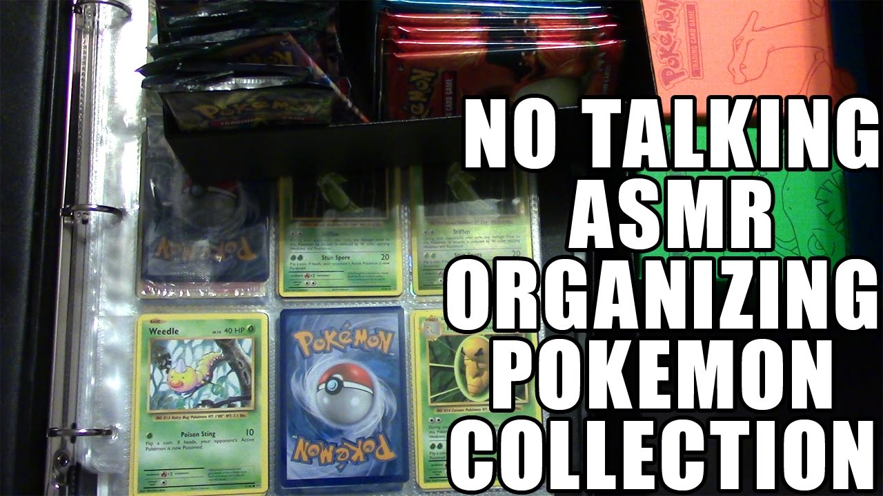 No Talking ASMR Organizing my Pokemon Collection