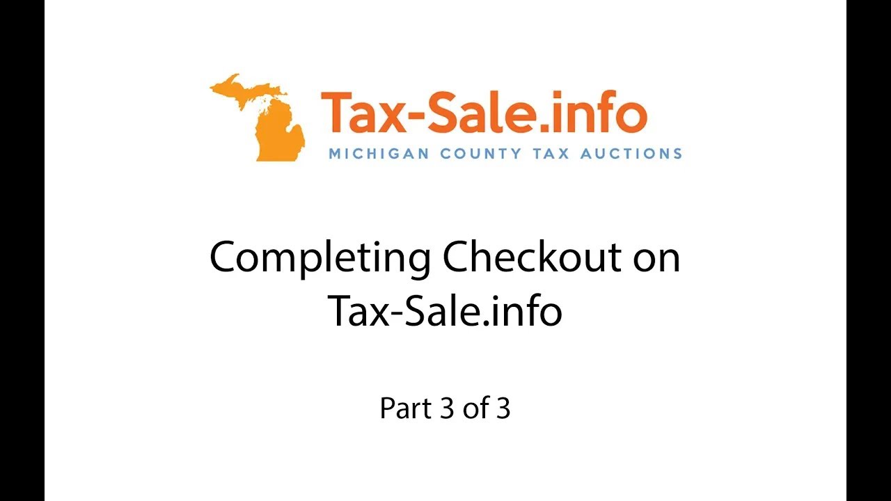 Completing Checkout on Tax-Sale.info