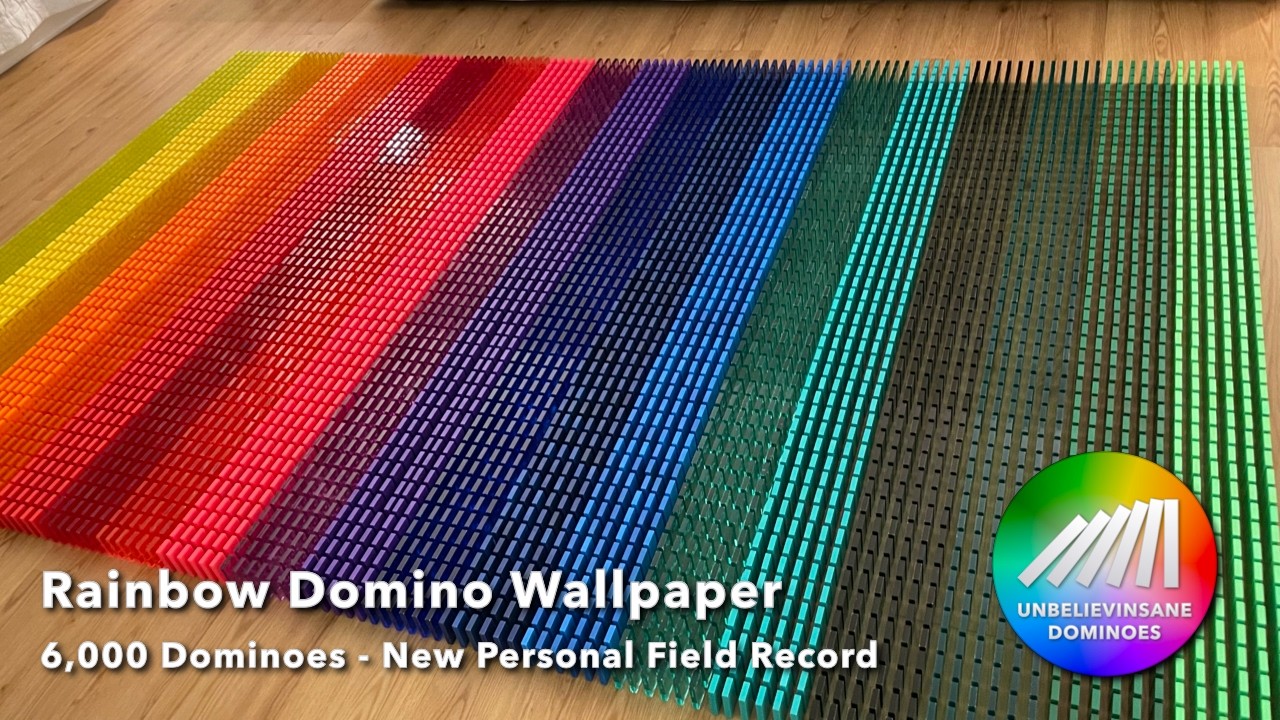 Rainbow Domino Wallpaper - 6,000 Dominoes Field - New Field Personal Record!