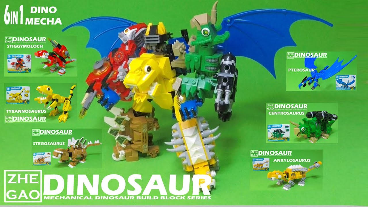ZHE GAO DINOSAUR │ 6IN1 DINO MECHA