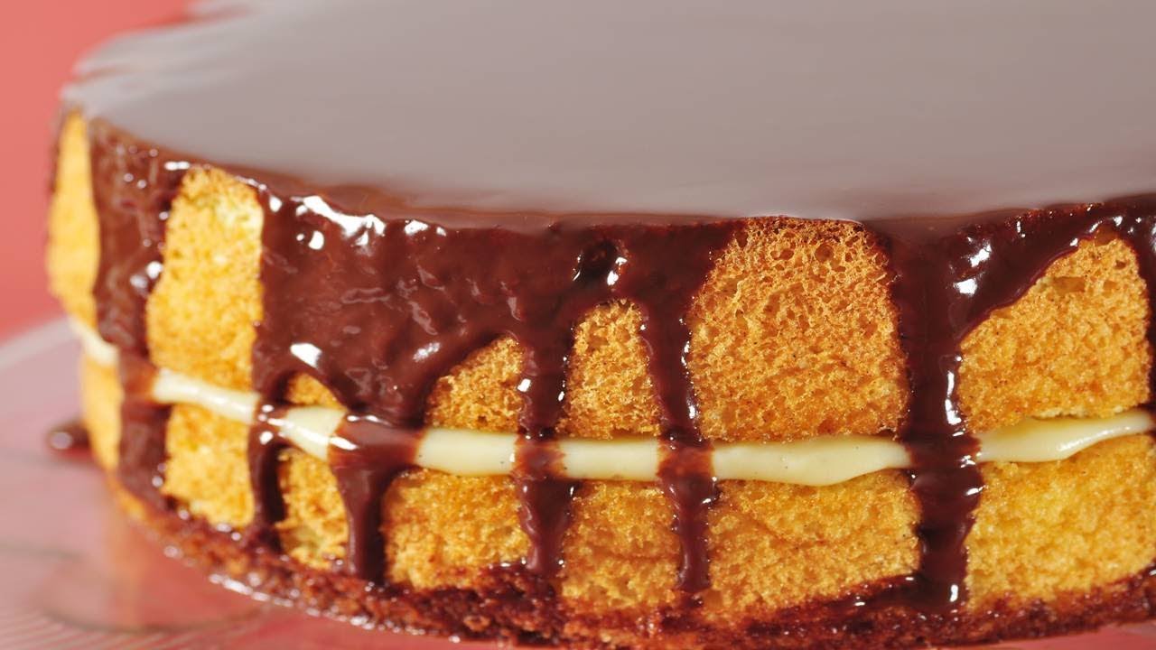 Boston Cream Pie Recipe Demonstration - Joyofbaking.com