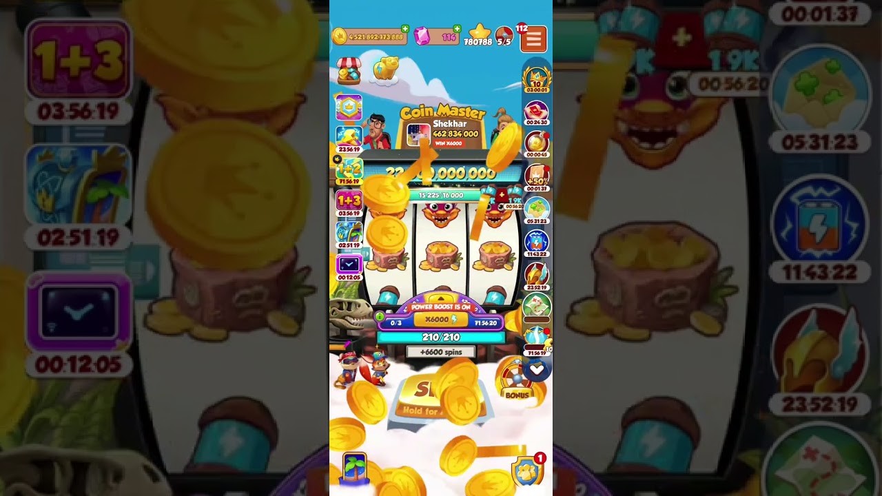 Coin master gaming lost of spin golden card big gift 🎁#viral#gaming#video#coin# like and subscribe #