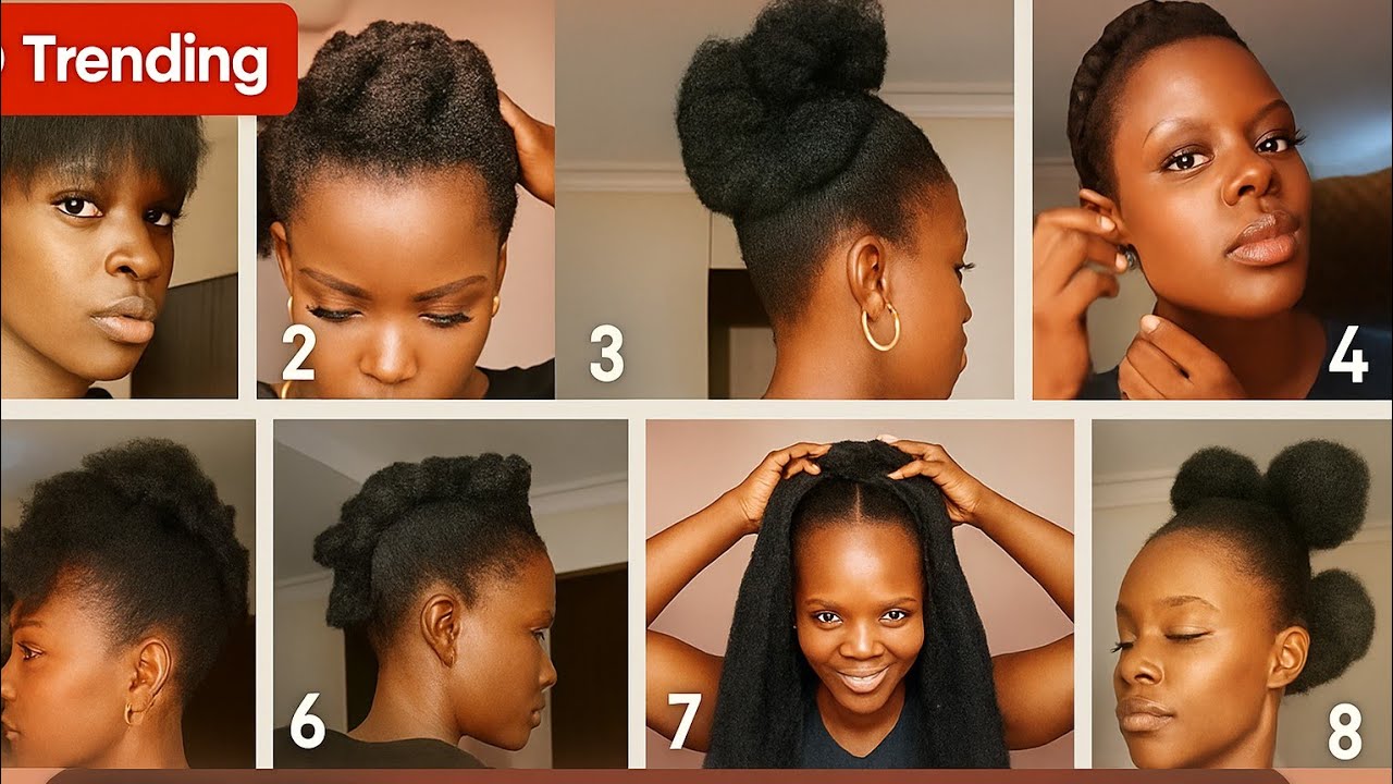 Top 10 Quick Hairstyles For Natural Hair | Beginner-Friendly short/medium hair