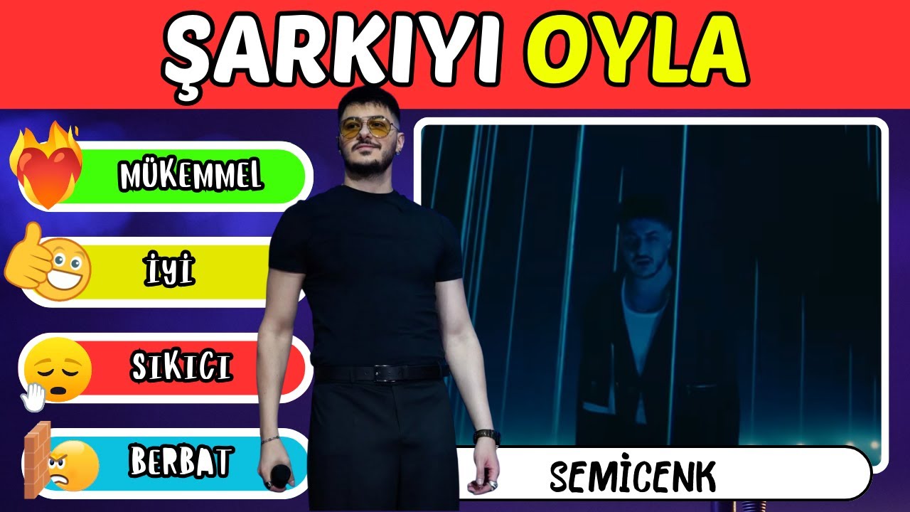 Türkçe Şarkıları Oyla 🎶 En Popüler Hit Şarkılarla Müzik Testi 🔥 Oy Ver, Puanla, Oyna!
