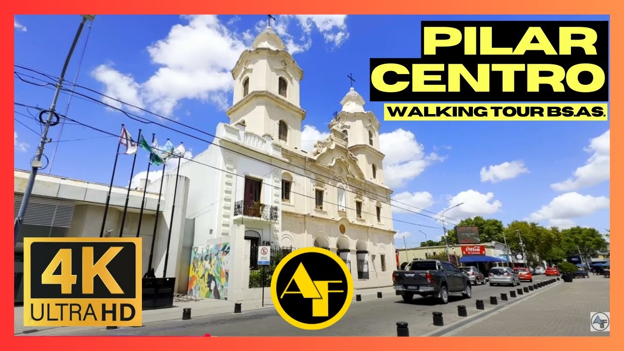 (4K) Walking Tour Bs.As. - Por las calles de PILAR Centro