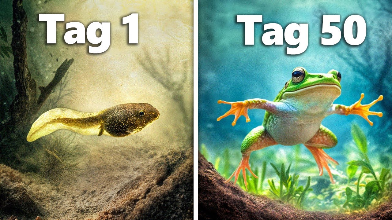 T&auml;tigkeit von T&ecirc;tards zu Fr&ouml;schen (50 Tage Evolution)