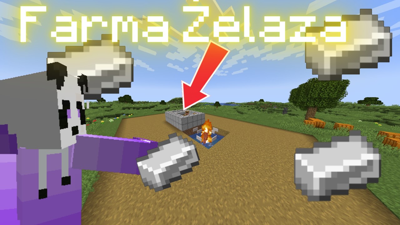 Prosta i wydajna farma żelaza w Minecraft