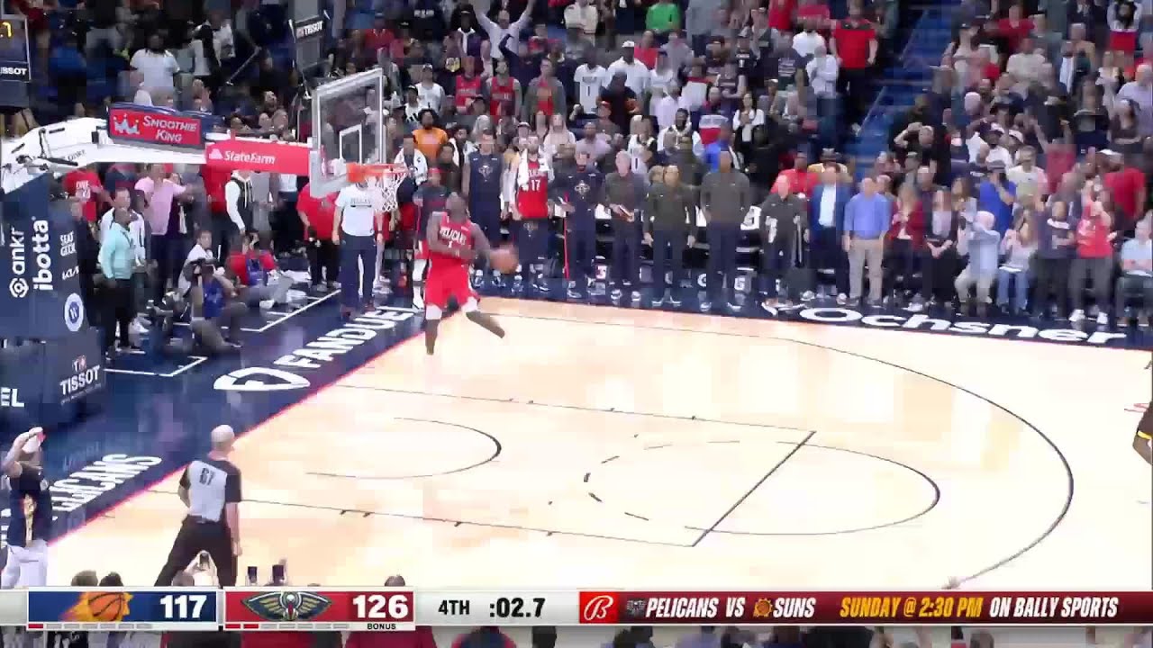 Zion Williamson Game-Ending 360&deg; Windmill Dunk vs. Suns 12/9/2022