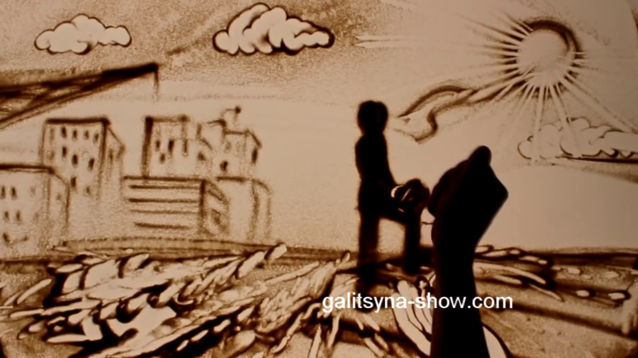 UN in Ukraine. Sand Art by Tetiana Galitsyna. Rysowanie Piaskiem