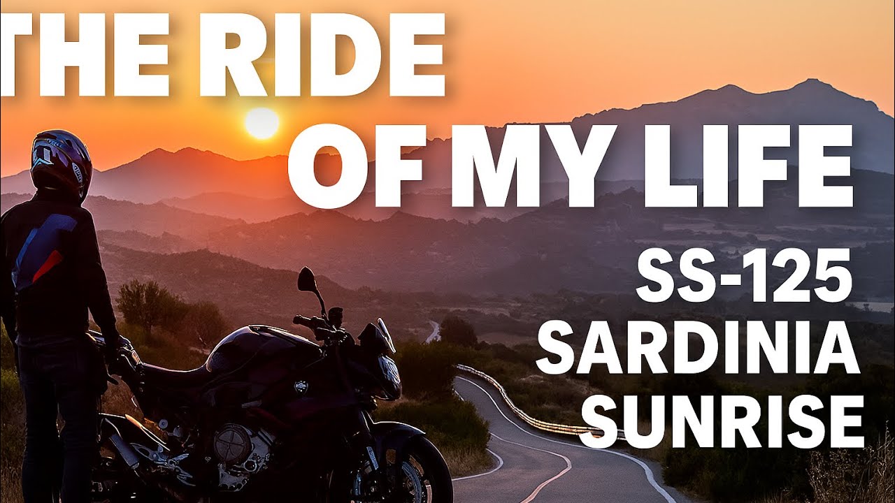 Sonnenaufgang mit dem Motorrad auf Sardinien SS125